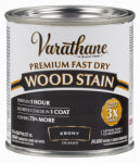 VARATHANE Varathane 269400 Wood Stain, Ebony, Liquid, 0.5 pt, Can PAINT VARATHANE