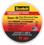 3M COMPANY Super 88 Electrical Tape, Vinyl All-Weather, .75 In. x 66 Ft. ELECTRICAL 3M COMPANY