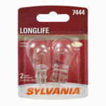 OSRAM SYLVANIA INC 7444 Long Life Miniature Clear Bulb, 7444LL BP2, 2-Pk. AUTOMOTIVE OSRAM SYLVANIA INC