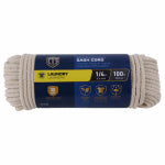 RICHELIEU AMERICA LTD. Cotton Sash Cord, Smooth Braided, Natural, 1/4 In. x 100 Ft. HARDWARE & FARM SUPPLIES RICHELIEU AMERICA LTD.