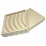 RICHELIEU AMERICA LTD Furniture Cups, Almond, Square, Rubber, 3 x 3-In. ID, 2-Pk. HARDWARE & FARM SUPPLIES RICHELIEU AMERICA LTD