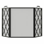 PANACEA PRODUCTS CORP Open Hearth Fireplace Screen, Diamond-Style, Black, 3-Panel OUTDOOR LIVING & POWER EQUIPMENT PANACEA PRODUCTS CORP