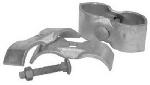 MIDWEST AIR TECHNOLOGIES Galvanized Chain Link Panel Clamp, 1-3/8 x 1-3/8 In., 2-Pk.
