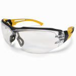 RADIANS INC Renovator Premium Safety Eyewear, Black Frame, Clear Lens
