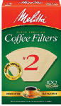MELITTA 100-Count #2 Melitta Natural Brown Cone Coffee Filters