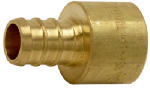 SHARKBITE/CASH ACME PEX Pipe Sweat Adapter, 1/2 In. Brass Barb Insert x 1/2 In. FP, 10-Pk.