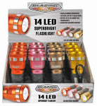 SHAWSHANK LEDZ 14 LED Cool Color Flashlight, Aluminum, Assorted Colors ELECTRICAL SHAWSHANK LEDZ