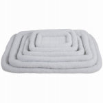 PETMATE Kennel Mat Bolster, White Faux Sheepskin, 41 x 26 In.
