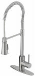 HOMEWERKS WORLDWIDE LLC-IMPORT Industrial Kitchen Faucet With Pull-Down Spray, Single Handle, Stainless Steel PLUMBING, HEATING & VENTILATION HOMEWERKS WORLDWIDE LLC-IMPORT