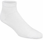 WIGWAM MILLS INC Athletic Socks, Quarter, White, Men's XL, 3-Pk.