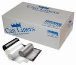 BERRY GLOBAL Trash Can Liners, White, 55 Gallons, 100-Ct.