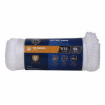 RICHELIEU AMERICA LTD. Nylon Rope, Smooth, White, 7/32 In. x 50 Ft.