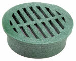 NDS Round Grate, Green Foam Polyolefin, 6 In.