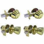 TAIWAN FU HSING INDUSTRIAL CO Tulip Project Lock Pack, Polished Brass HARDWARE & FARM SUPPLIES TAIWAN FU HSING INDUSTRIAL CO