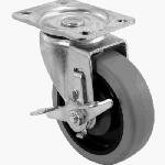 RICHELIEU AMERICA LTD 4 In. Thermoplastic Swivel Plate Caster/ Brake HARDWARE & FARM SUPPLIES RICHELIEU AMERICA LTD