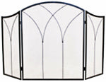 PANACEA PRODUCTS CORP Open Hearth Fireplace Screen, Gothic Style, Brushed Bronze, 3-Panel OUTDOOR LIVING & POWER EQUIPMENT PANACEA PRODUCTS CORP