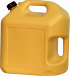 MIDWEST CAN COMPANY Diesel Gas Can, Self-Venting, Yellow Plastic, 5-Gallons AUTOMOTIVE MIDWEST CAN COMPANY