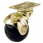 RICHELIEU AMERICA LTD Wheel Caster, Black With Brass Hood Caster With Plate, 2-In., 2-Pk. HARDWARE & FARM SUPPLIES RICHELIEU AMERICA LTD