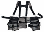 BUCKET BOSS Bucket Boss 55135 Mullet Buster Suspension Rig, 52 in Waist, Poly Fabric, Gray, 29-Pocket TOOLS BUCKET BOSS