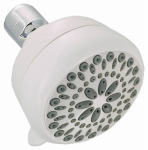 DELTA FAUCET CO 7-Spray Shower Head, Fixed Mount, White, 2.0 GPM
