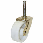 RICHELIEU AMERICA LTD Wheel Caster, White With Brass Finish, Wood Stem, 2-In., 2-Pk. HARDWARE & FARM SUPPLIES RICHELIEU AMERICA LTD