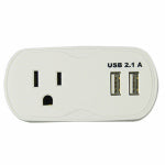 KAB ENTERPRISE CO LTD Outlet Surge Protection Tap, 1-Outlet, White ELECTRICAL KAB ENTERPRISE CO LTD