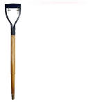 SEYMOUR MFG CO Shovel Handle, Hollowback, D-Grip, 30 In.