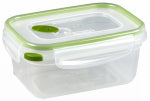 STERILITE Ultra-Seal Food Container, Rectangle, Clear/Tangerine, 4.5-Cups HOUSEWARES STERILITE