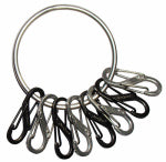 NITE IZE INC BigRing Key Holder + 8 S-Biners, Stainless Steel