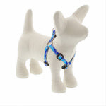 LUPINE INC Step-In Puppy & Small Dog Harness, Reflective Blue Paws Pattern, 1/2 x 12 - 18-In. PET & WILDLIFE SUPPLIES LUPINE INC
