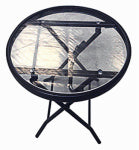 WOODARD CM LLC Marbella Side Table, Steel, 16 In. Round