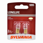 OSRAM SYLVANIA INC 1895 Long Life Miniature Clear Bulb, 1895LL BP2, 2-Pk. AUTOMOTIVE OSRAM SYLVANIA INC