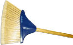 ABCO PRODUCTS Pro Angle Broom, Flagged Plastic Bristles, 48 In. Wood Handle