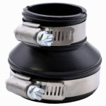 FERNCO INC Tubular Drain Pipe Connector, 2 x 1-1/2 In. or 1-1/4 In.
