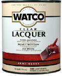 WATCO WATCO 63141 Lacquer, Semi-Gloss, Liquid, Clear, 1 qt, Can PAINT WATCO
