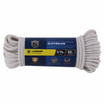 RICHELIEU AMERICA LTD. Clothesline, Cotton, Diamond Braided, 3/16 In. x 50 Ft.