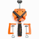 PONY Pony 9180 Angle Clamp, 150 lb Clamping, 1-1/8 in Max Opening Size, 2 in D Throat, Steel Body, Orange Body TOOLS PONY