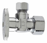 PLUMB SHOP DIV BRASSCRAFT Angle Supply Stop Valve, Chrome. 5/8-In. O.D. Compression x 3/8-In. O.D. Compression PLUMBING, HEATING & VENTILATION PLUMB SHOP DIV BRASSCRAFT