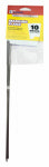 HANSON C H CO Marking Stake Flags, White, 2.5 x 3.5 In. Flag, 15 In. Stake, 10-Pk.