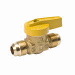 B&K LLC Gas Ball Valve, Brass, Flare x Flare, Brass, 3/8 x 3/8 In. PLUMBING, HEATING & VENTILATION B&K LLC