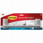 3M COMPANY Hand Towel Bath Bar, 4 Water-Resistant Strips, Satin Nickel, 9 In. HOUSEWARES 3M COMPANY