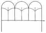 PANACEA PRODUCTS CORP-IMPORT Black Round-Top Garden Fence, 14 x18-In.