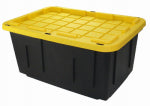 MAVERICK PLASTICS LLC Storage Box, Black & Yellow, 27 Gallons