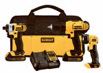BLACK & DECKER/DEWALT 3-Pc. Cordless Drill/Driver Combo Kit, 20-Volt Max, (2) Batteries
