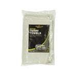 HOPKINS MFG Car Detailing Towel, White Cotton Terry, 14 x 17 In., 12-Pk. AUTOMOTIVE HOPKINS MFG