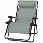 WOODARD CM LLC Sunny Isles Zero Gravity Chair, Coated Steel Frame, Seafoam Green, XL