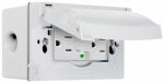 RACO INCORPORATED Ground Fault Circuit Interrupter Outlet Kit, White, 15A, 125 Volt ELECTRICAL RACO INCORPORATED