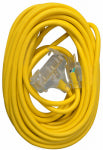 PT HO WAH GENTING 3-Outlet Extension Cord, 12/3 SJTW, Yellow, 50-Ft. ELECTRICAL PT HO WAH GENTING