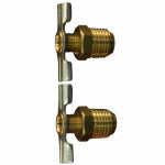 MILTON INDUSTRIES Air Compressor Tank Drain Cock,Brass, 1/4 In. NPT, 2-Pk.