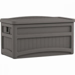 SUNCAST CORP Resin Deck Box / Seat, Stoney Color, 73 Gallons